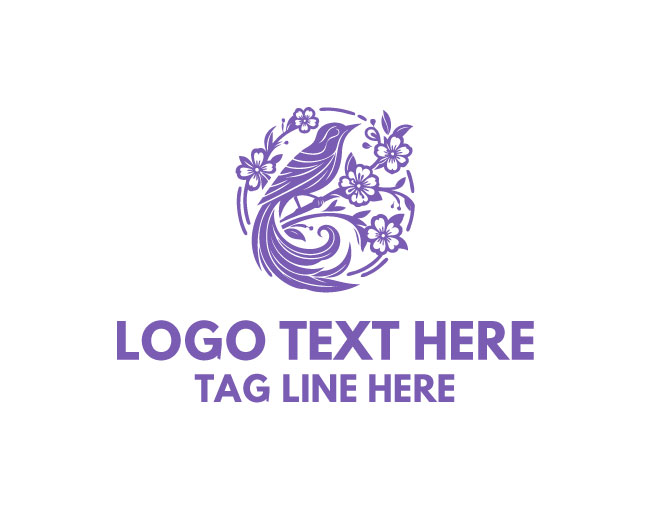 Nature Floral Bird Logo
