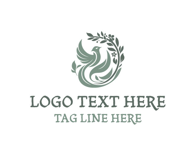 Enchanted Floral Bird Logo