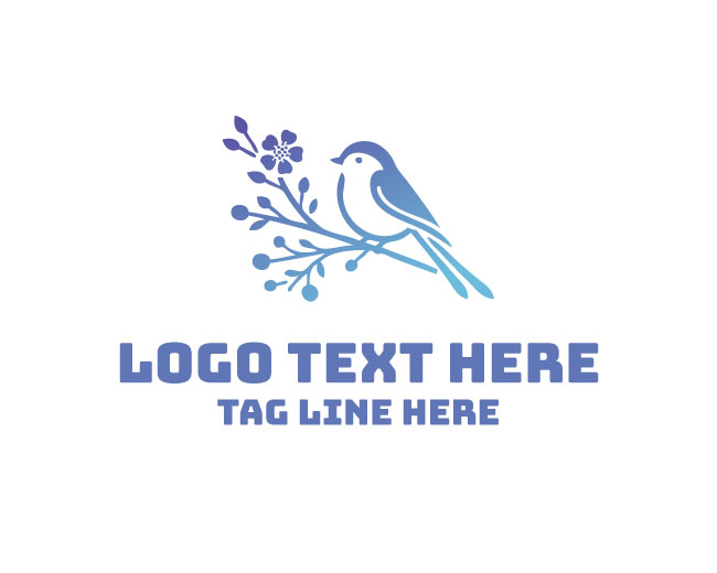  Floral Bird Serenity Logo