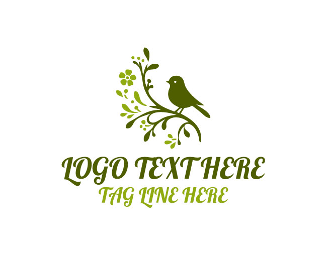 Floral Bird Sparkle Logo