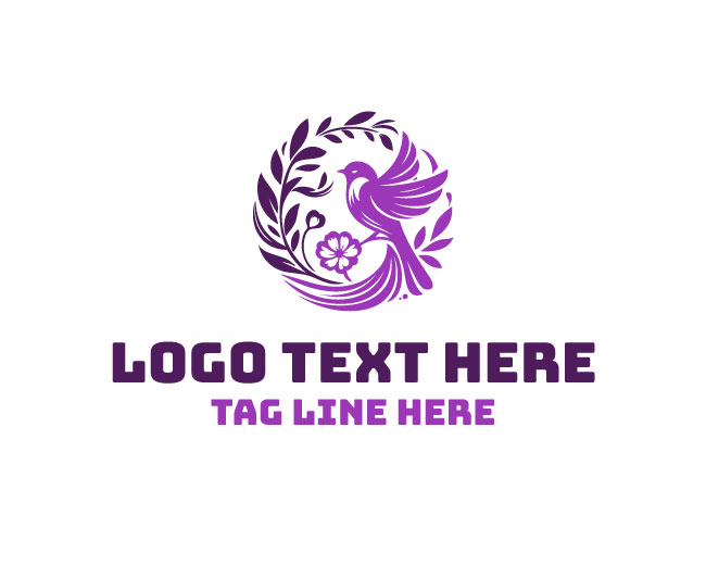 Floral Bird Dreamscape Logo