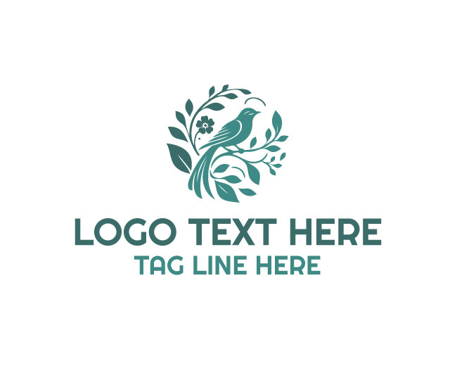 Floral Bird Pearl Logo