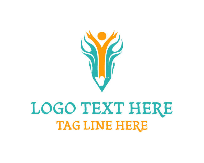 Kids Pencil Logo Creative Fun