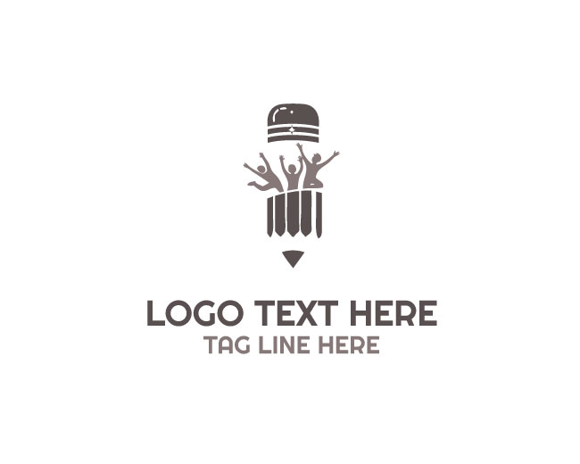 Kids Pencil Logo Creative Playful
