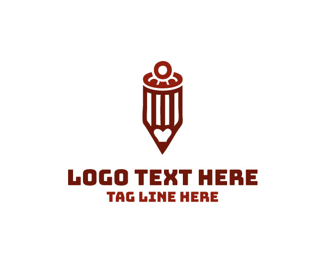 Kids Pencil Logo Creative Cute
