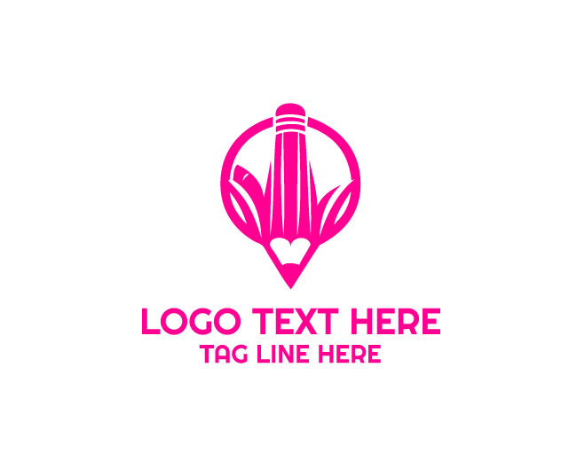 Kids Pencil Logo Creative Cheerful