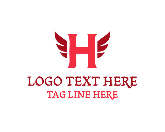  Luxury Letter H Wings Logo