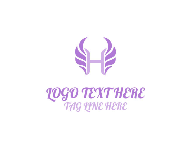  Creative Letter H Wings Logo