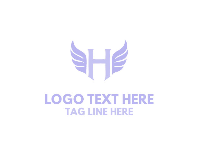 Minimalist Letter H Wings Logo