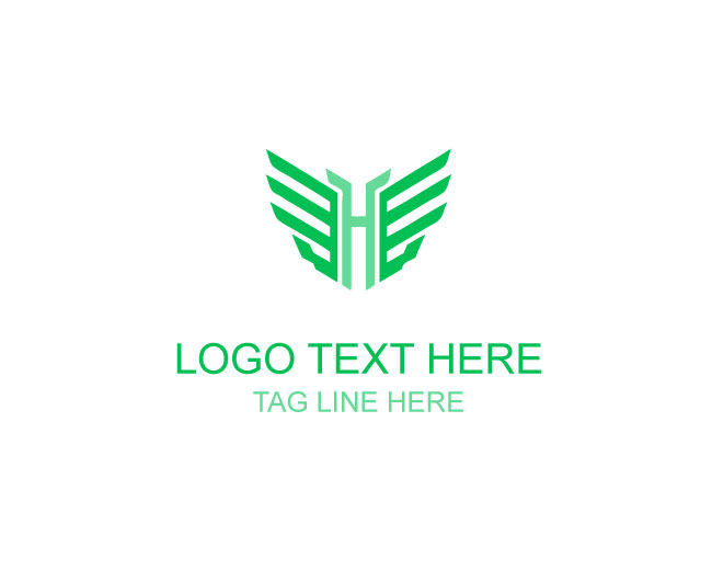  Premium Letter H Wings Logo