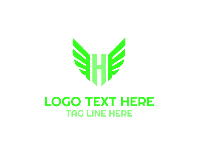 Royal Letter H Wings Logo