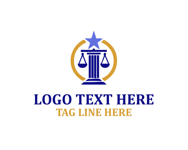 Modern Star Pillar Justice Logo