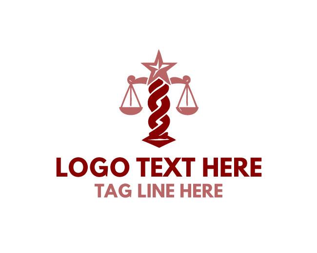 Red Star Pillar Justice Logo