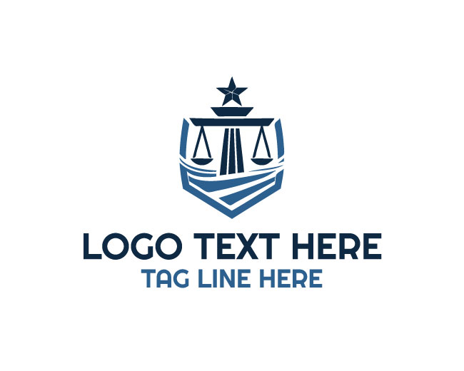 Balanced Star Pillar Justice Logo