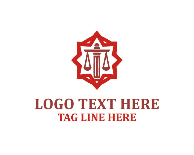 Iconic Star Pillar Justice Logo