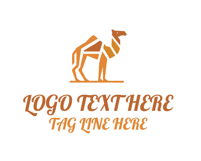 Abstract Geometric Camel Logo