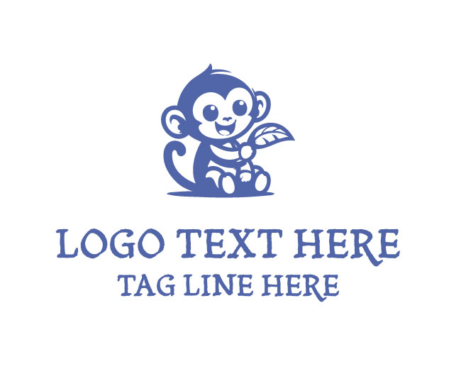  Little Cute Monkey Logo