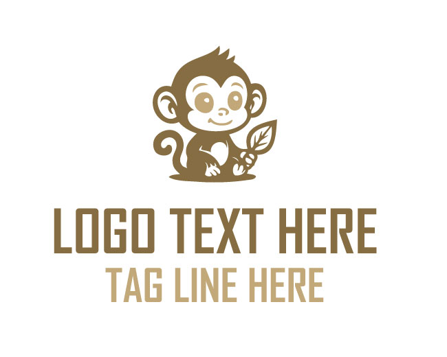  Sweet Cute Monkey Logo