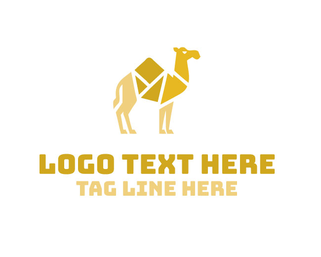 Artistic Geometric Camel Logo