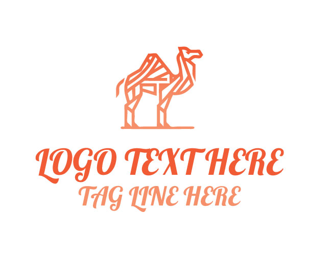 Desert Geometric Camel Logo