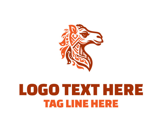 Artistic Tribal Camel Logo