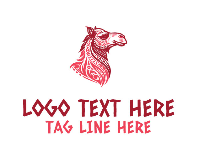 Geometric Tribal Camel Logo