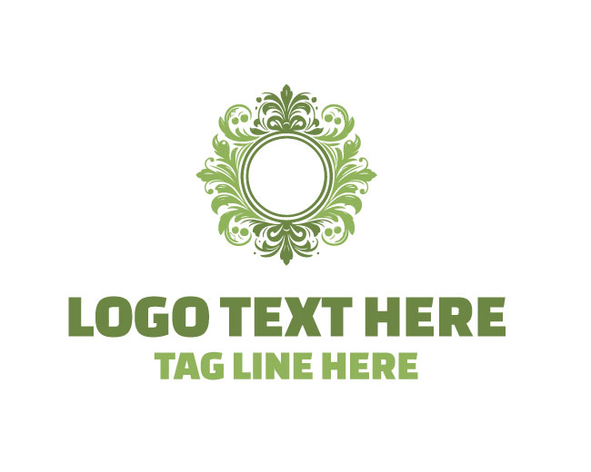Floral Swirl Decorative Logo