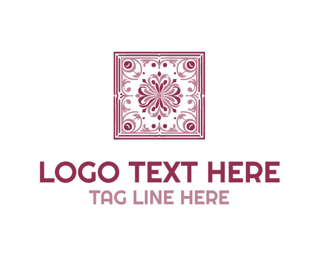 Vintage Floral Ornament Logo