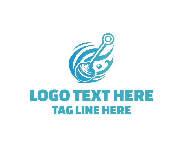  Modern Handyman Plunger Logo