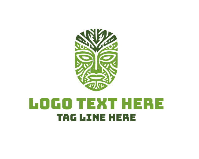 Maori Mask Logo Modern