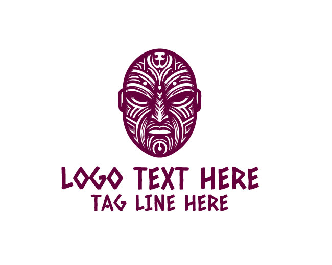 Warrior Maori Mask Logo