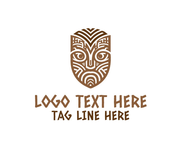  Premium Maori Mask Logo