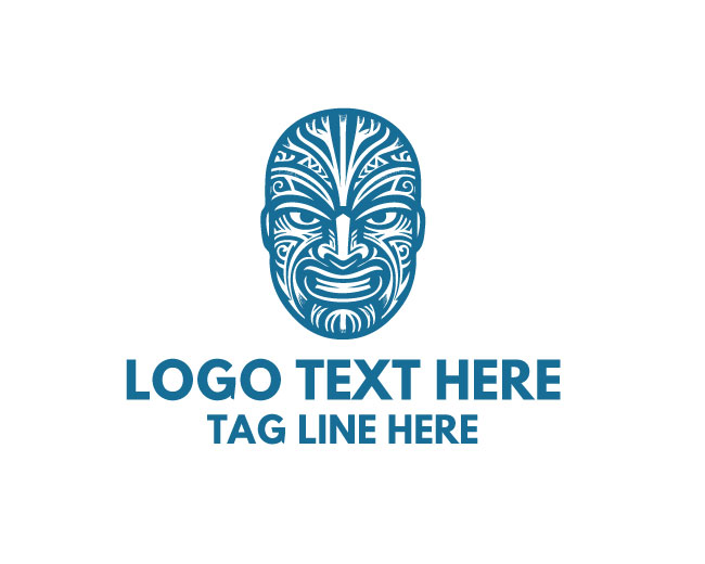 Elegant Maori Mask Logo
