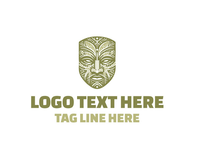 Vintage Maori Mask Logo