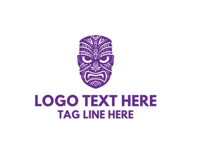 Cultural Maori Mask Logo