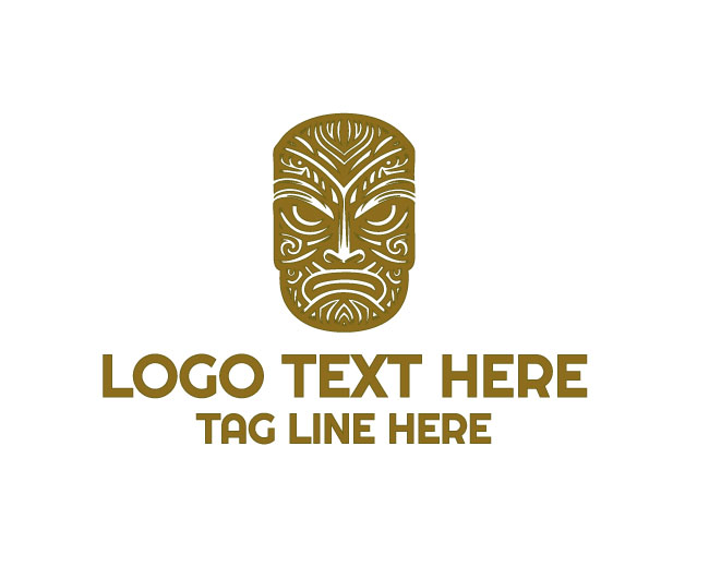 Iconic Maori Mask Logo