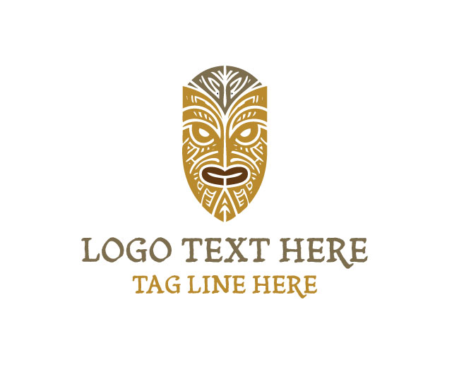 Neon Maori Mask Logo
