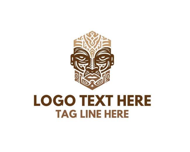 Luxury Tribal Maori Mask Logo