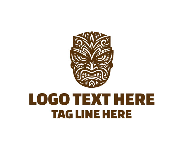 Jungle Maori Mask Logo
