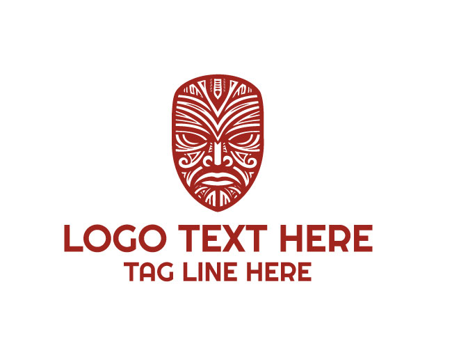 Symbolic Maori Mask Logo