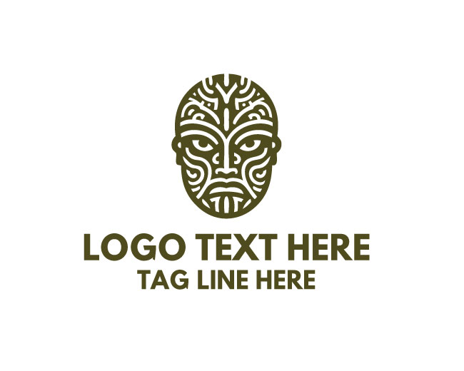 Stone Maori Mask Logo