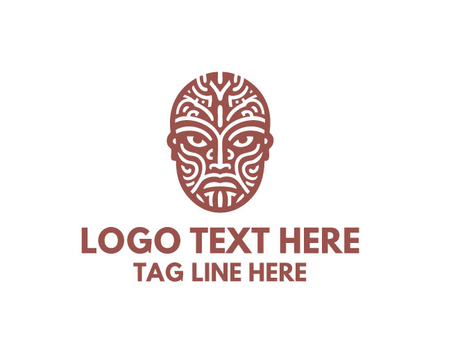 Cyber Maori Mask Logo