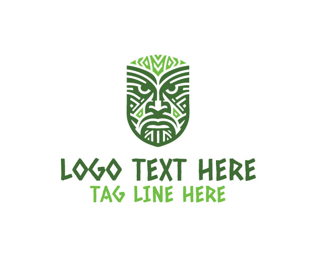 Spirit Warrior Maori Mask Logo
