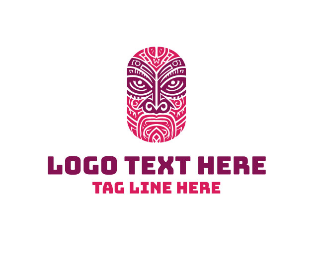Ancient Maori Mask Logo