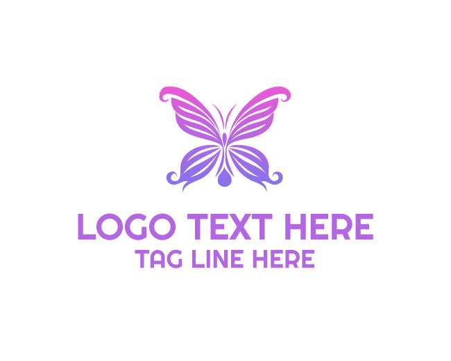 Hourglass Butterfly Logo Modern