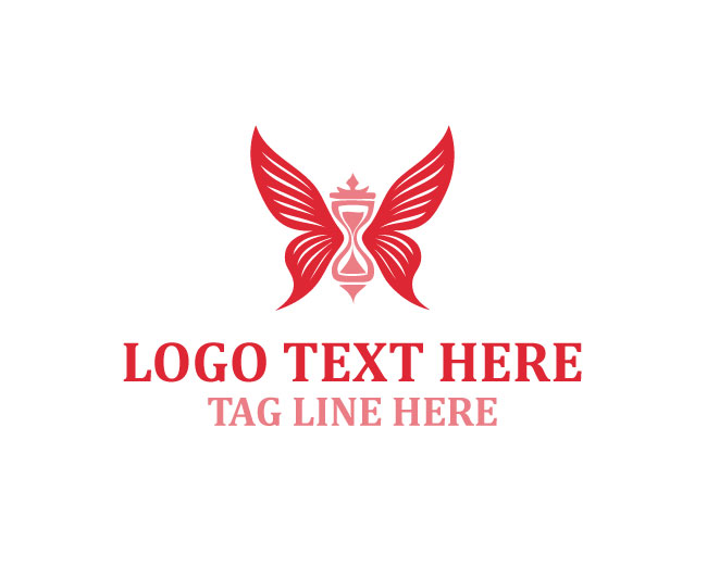 Elegant Hourglass Butterfly Logo