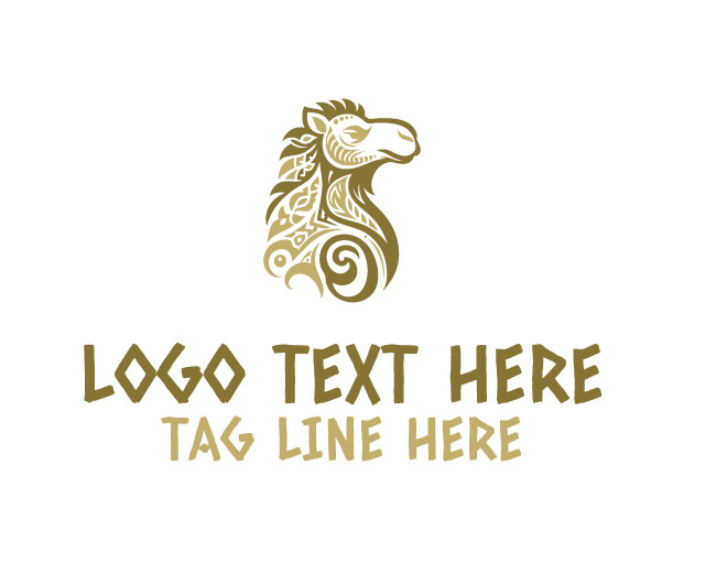 Ethnic Camel Crest Logo