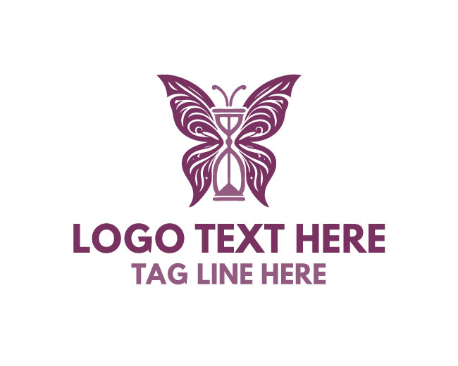 Chic Hourglass Butterfly Logo