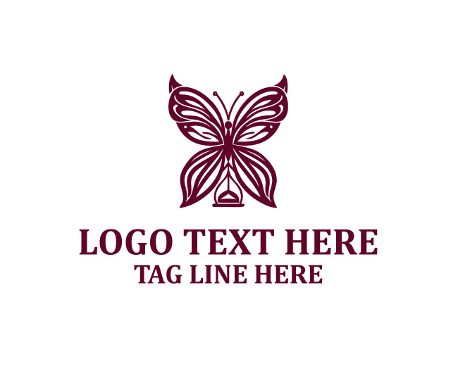 Luxury Fashion Hourglass Butterfly Logo