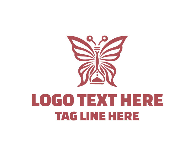  Dreamy Hourglass Butterfly Logo